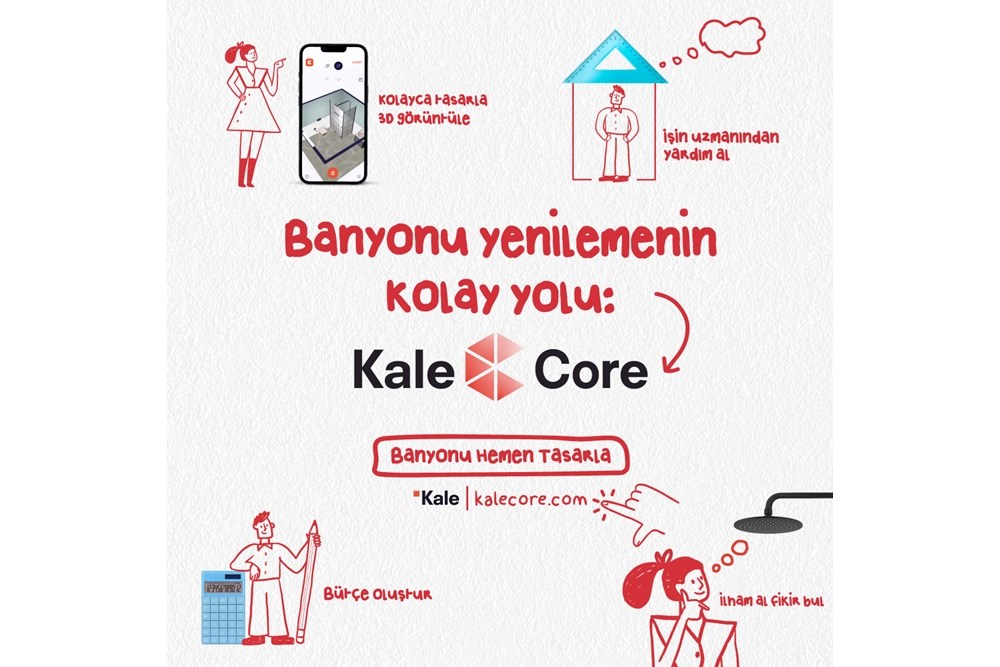 Kale’den Türkiye’nin ilk banyo tasarım uygulaması:  Kale Core