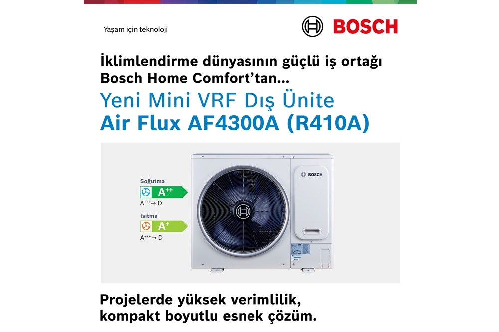 Bosch Home Comfort’tan Kompakt ve Verimli Çözüm: Yeni Mini VRF Dış Ünite Air Flux AF4300A