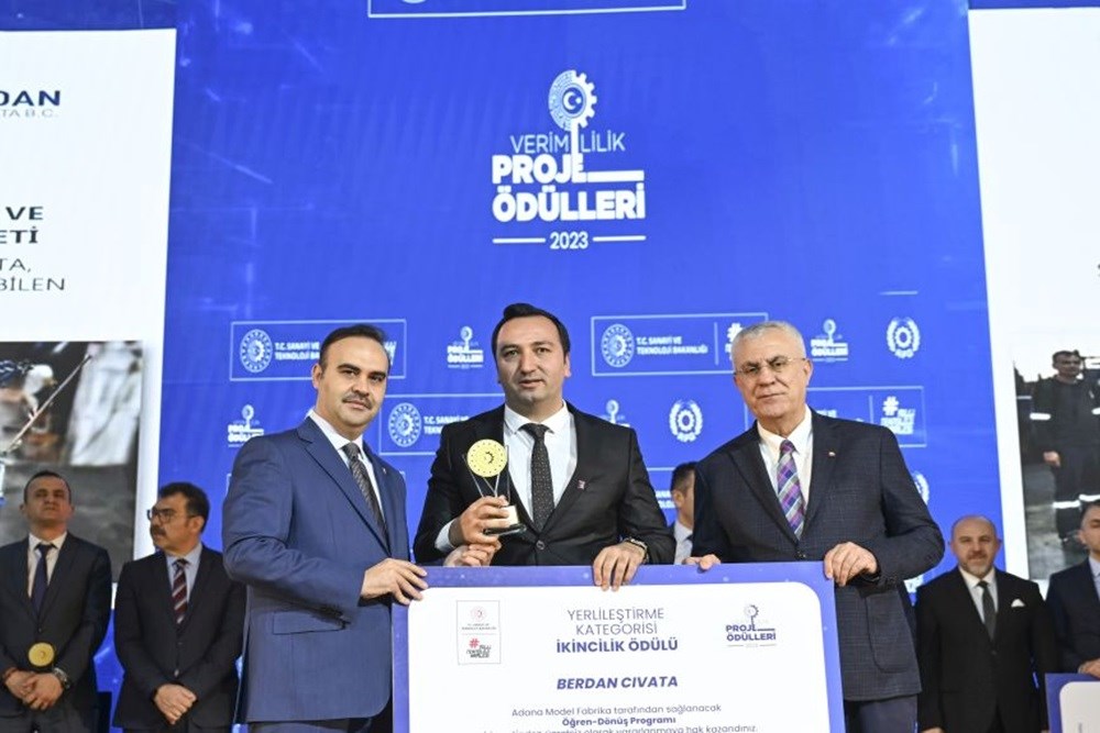 Berdan Cıvata 9’uncu Verimlilik Proje Ödüllerinde İkinci Oldu