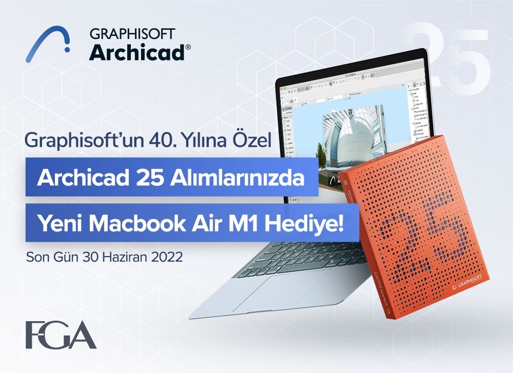 Graphisoft’un 40. Yılına Özel Archicad 25 Alımlarında Macbook Air M1 Hediye!