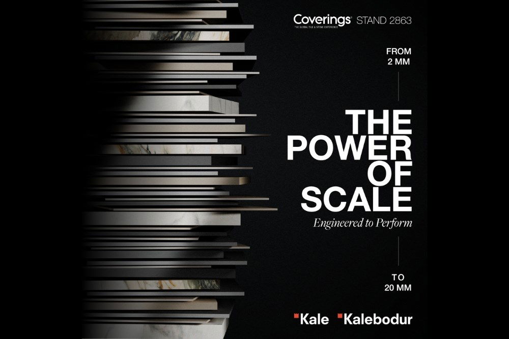 Kaleseramik, 2 mm’den 20 mm’ye Uzanan Üretim Kabiliyeti ve  Performans Odaklı Teknolojileriyle Coverings 2026’da Yerini Alıyor