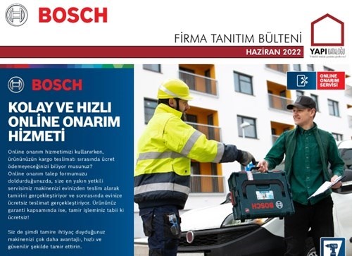 Firmaya Özel Bülten | Bosch Elektrikli El Aletleri