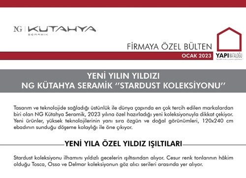 Firmaya Özel Bülten | NG Kütahya Seramik