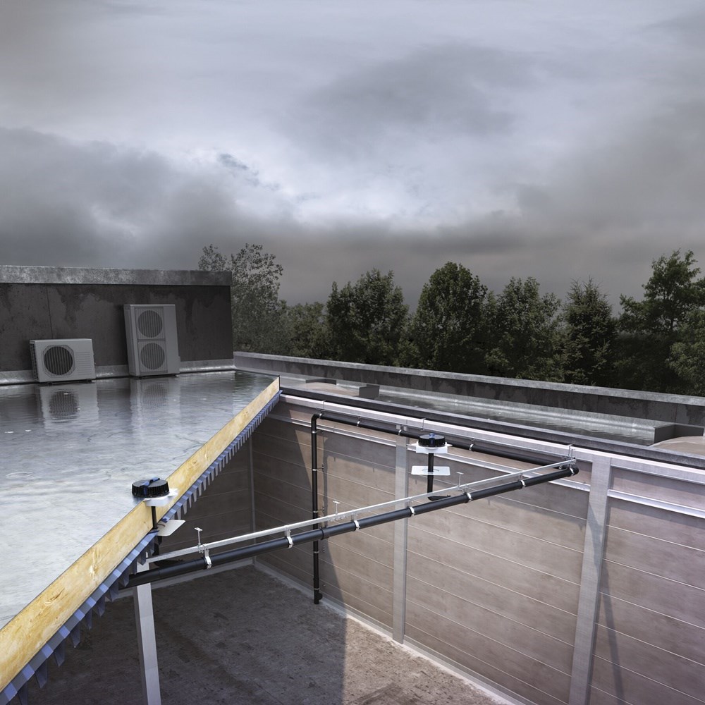 Siphonic Roof Rainwater Drainage System | Geberit Pluvia