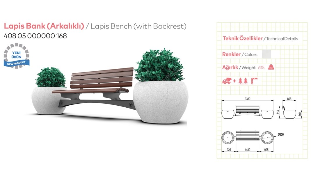 Benches with Backrest - 15