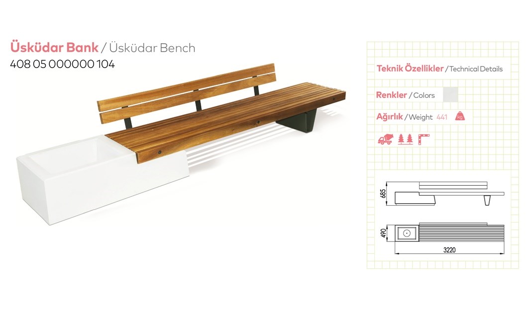 Benches with Backrest - 16