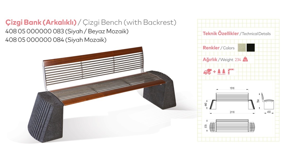 Benches with Backrest - 31
