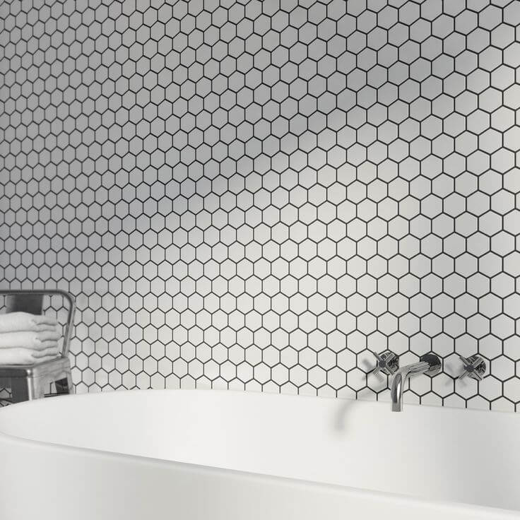Porselen Mozaik | Hexagon