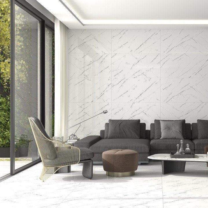 Floor and Wall Cladding | Galaxy | White & Black Marble