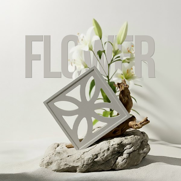 Flower | Decorative Concrete Block