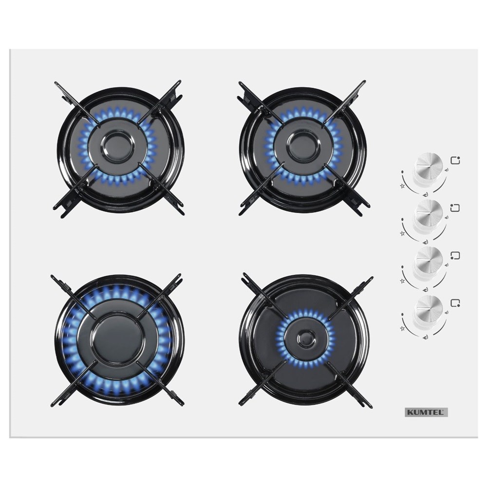 Beyaz Cam Ankastre Ocak KO-40 TAHDF