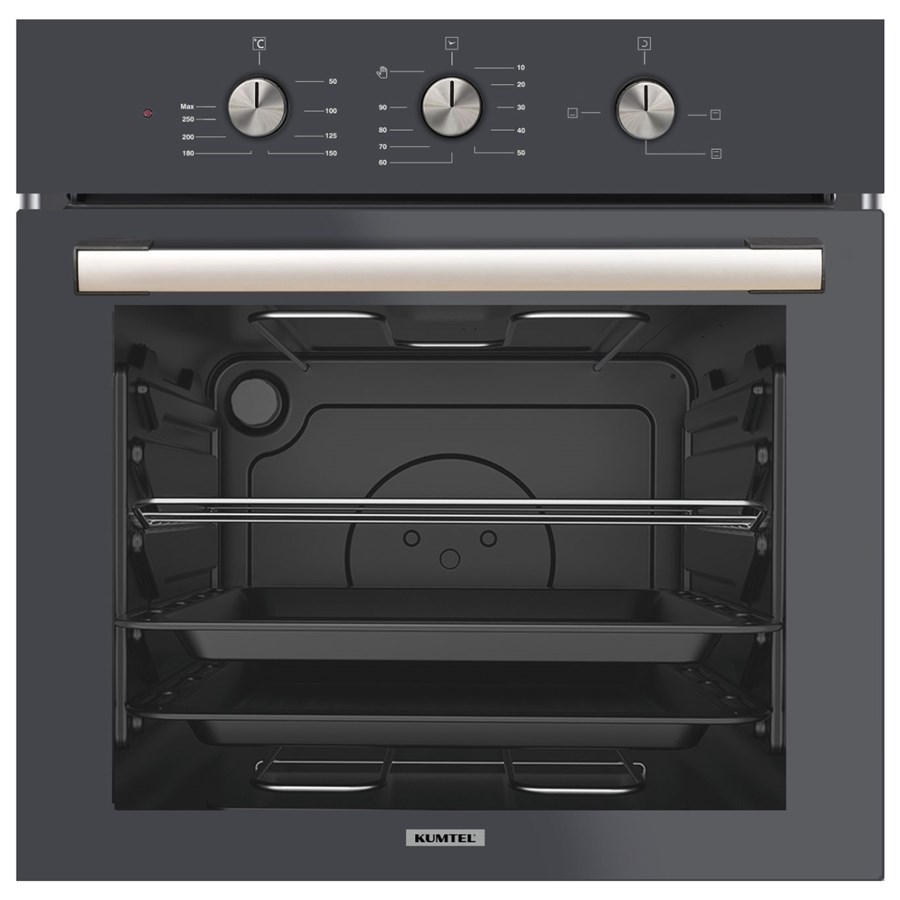 Antrasit (Gri) Cam Ankastre Fırın B66-S2 MT