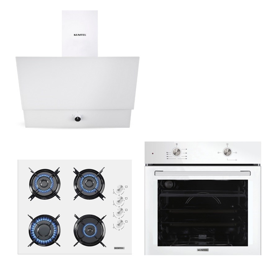 Home Beyaz Cam Ankastre Set