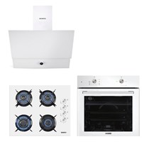 Home Beyaz Cam Ankastre Set