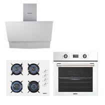 Beyaz Cam Dijital / Dokunmatik Ankastre Set